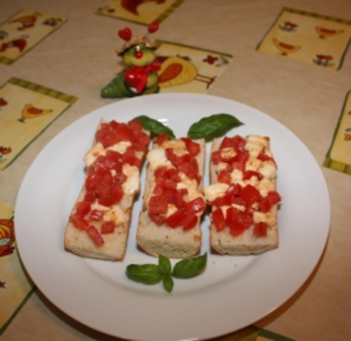 Tomaten-Mozzarella-Bruschetta - Rezept