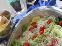 Gemischter Rohkostsalat mit Himbeerdressing - Rezept