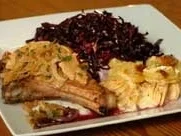 Rezept: Kotelette mit Zwiebelkruste, Apfel-Kartoffel-Gratin Bild Nr. 9 Kotelette mit Zwiebelkruste, Apfel-Kartoffel-Gratin - Rezept - Bild Nr. 9