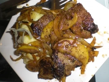 Rezept: Kalbsleber in Rotweincreme Kalbsleber in Rotweincreme - Rezept