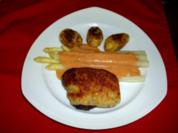 Rezept: Rumpsteak mit Parmesankruste an Sauce Choron mit Spargel zum Muttertag Rumpsteak mit Parmesankruste an Sauce Choron mit Spargel zum Muttertag - Rezept