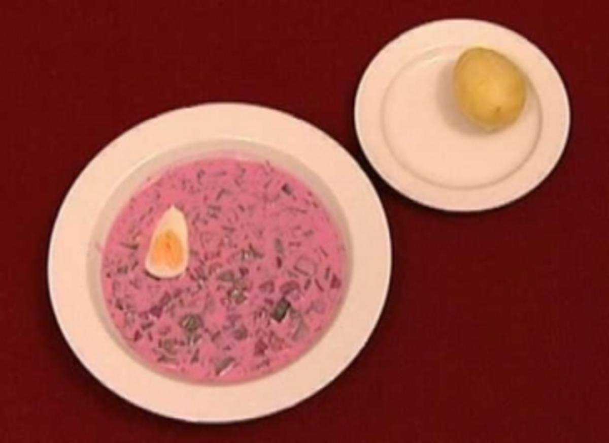 Kalte rote Bete-Suppe mit Kartoffel (Theo West) - Rezept