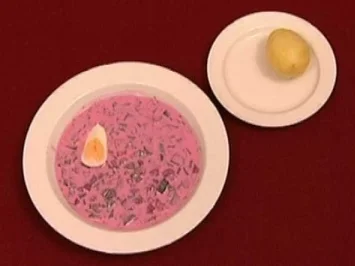 Kalte rote Bete-Suppe mit Kartoffel (Theo West) - Rezept