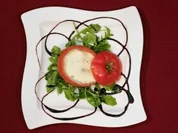 Rezept: Tomate gefรผllt mit Mozzarella in Wendler Spezial Dipp und Himbeervinaigrette (Michael Wendler) Tomate gefรผllt mit Mozzarella in Wendler Spezial Dipp und Himbeervinaigrette (Michael Wendler) - Rezept