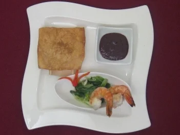 Riesengarnelen mit Schokoladen-Dip - Rezept