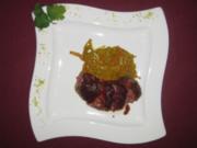 Entenbrust mit Tandoori-Haube auf Karotten-Kohlrabi-Curry - Rezept