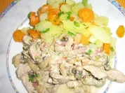 Gorgonzola Geschnetzeltes mit Champignons - Rezept
