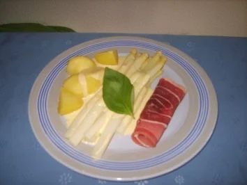 Spargel mit Schniken und Holandaise - Rezept