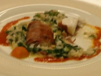 Rezept: Parma-Seeteufel auf Mangoldrisotto und Tomatenkonfit Parma-Seeteufel auf Mangoldrisotto und Tomatenkonfit - Rezept