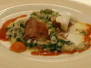 Parma-Seeteufel auf Mangoldrisotto und Tomatenkonfit - Rezept