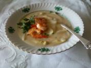 Spargelsuppe mit Garnelen - Rezept