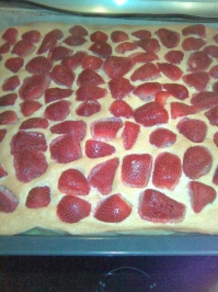 Erdbeerblechkuchen - Rezept