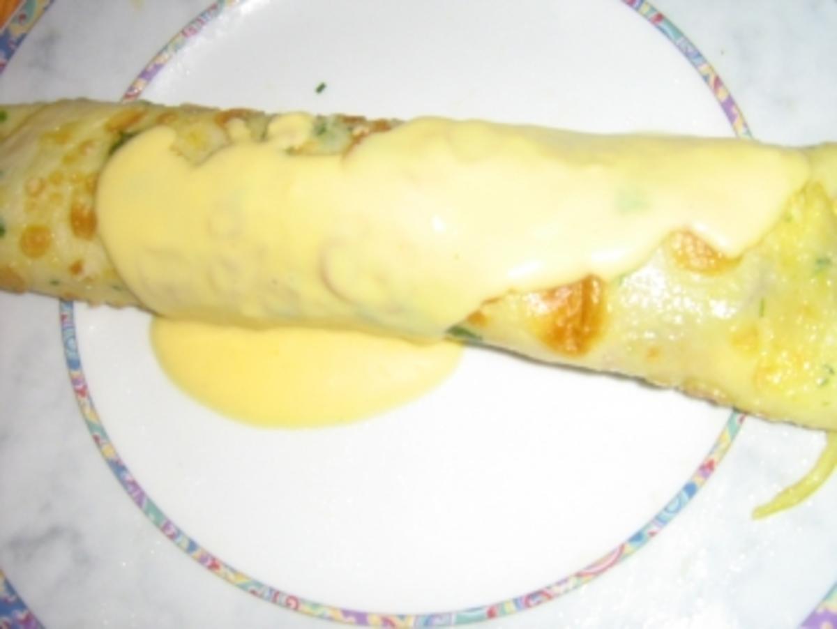 Bilder für Spargel - Kräuterpfannkuchen-Röllchen - Rezept