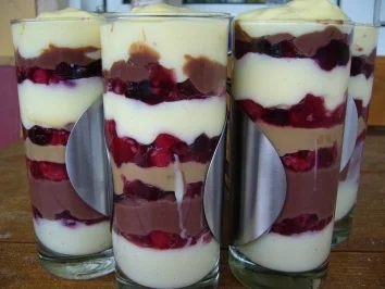 Dessert: Dreierlei Puddis mit Beerenspiegel - Rezept - Bild Nr. 2