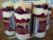 Dessert: Dreierlei Puddis mit Beerenspiegel - Rezept
