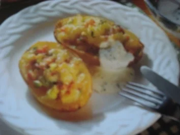 Rezept: Ofenkartoffeln mit Schinken und Käse Ofenkartoffeln mit Schinken und Käse - Rezept