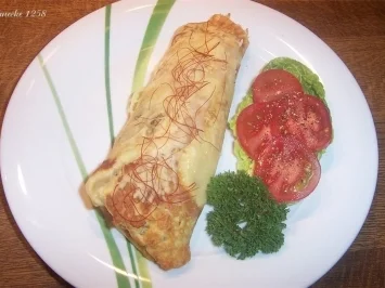 Rezept: Überbackene Pfannkuchenrollen Bild Nr. 2 Überbackene Pfannkuchenrollen - Rezept - Bild Nr. 2