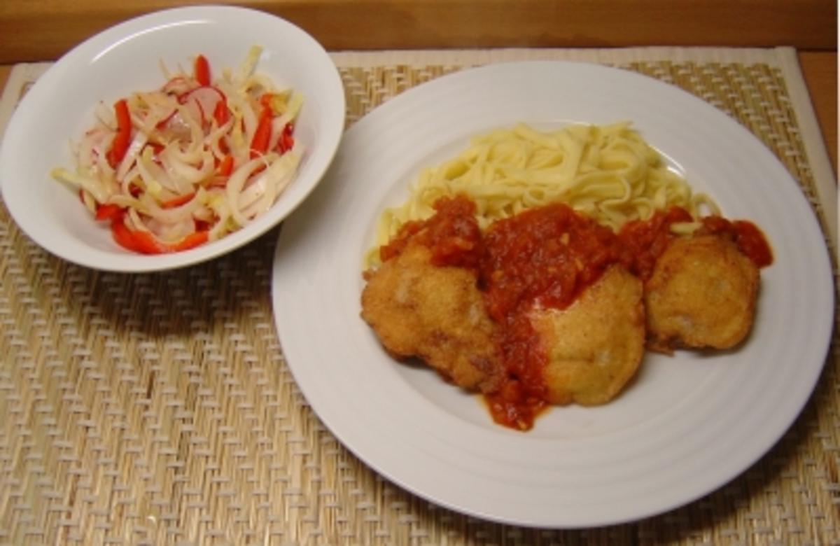 Bilder für Piccata Milanese mit Tomatensauce - Rezept