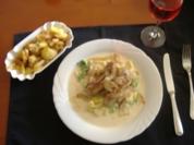 Westfälischer Rosenkranz auf Sahnemeerrettichwirsing und Bratkartoffeln - Rezept