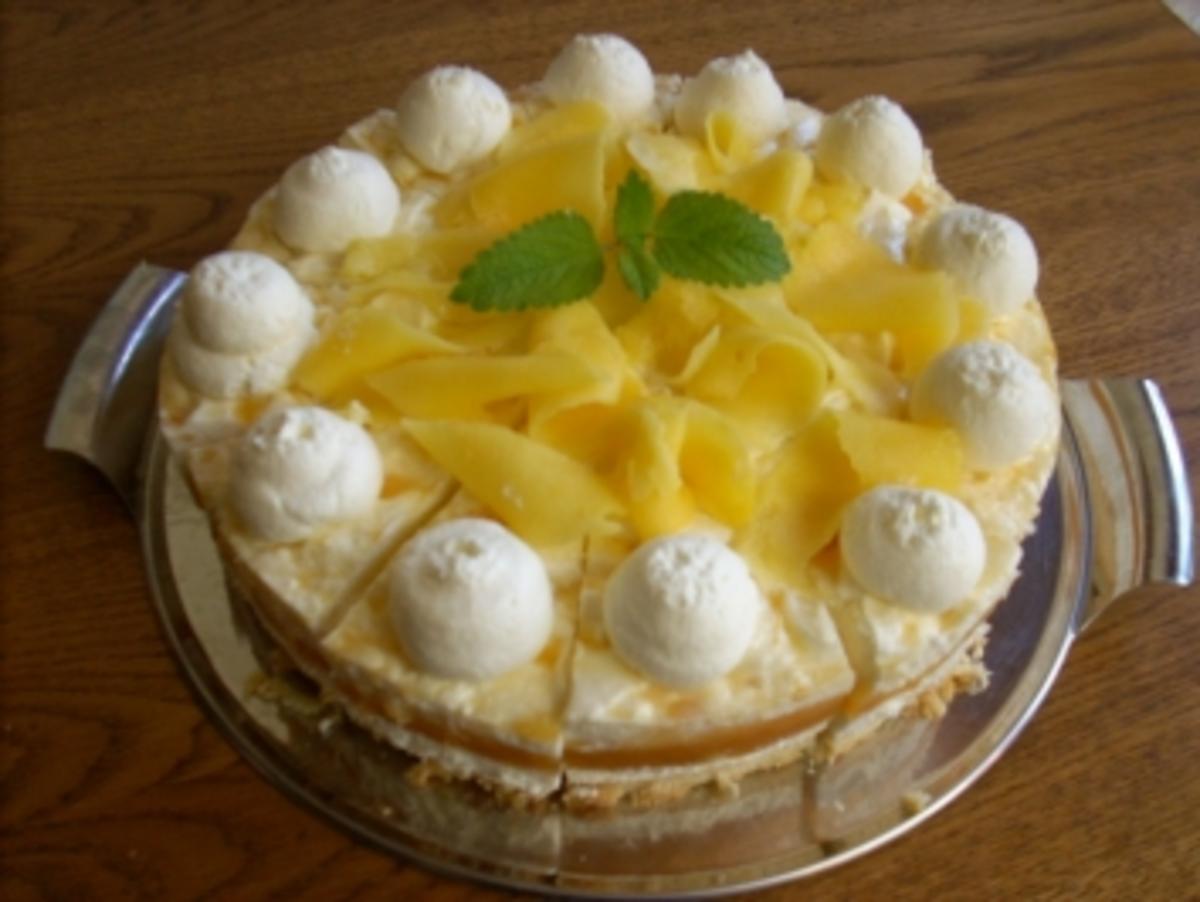 Marmorierte Mango-Joghurt-Torte - Rezept - Bild Nr. 3