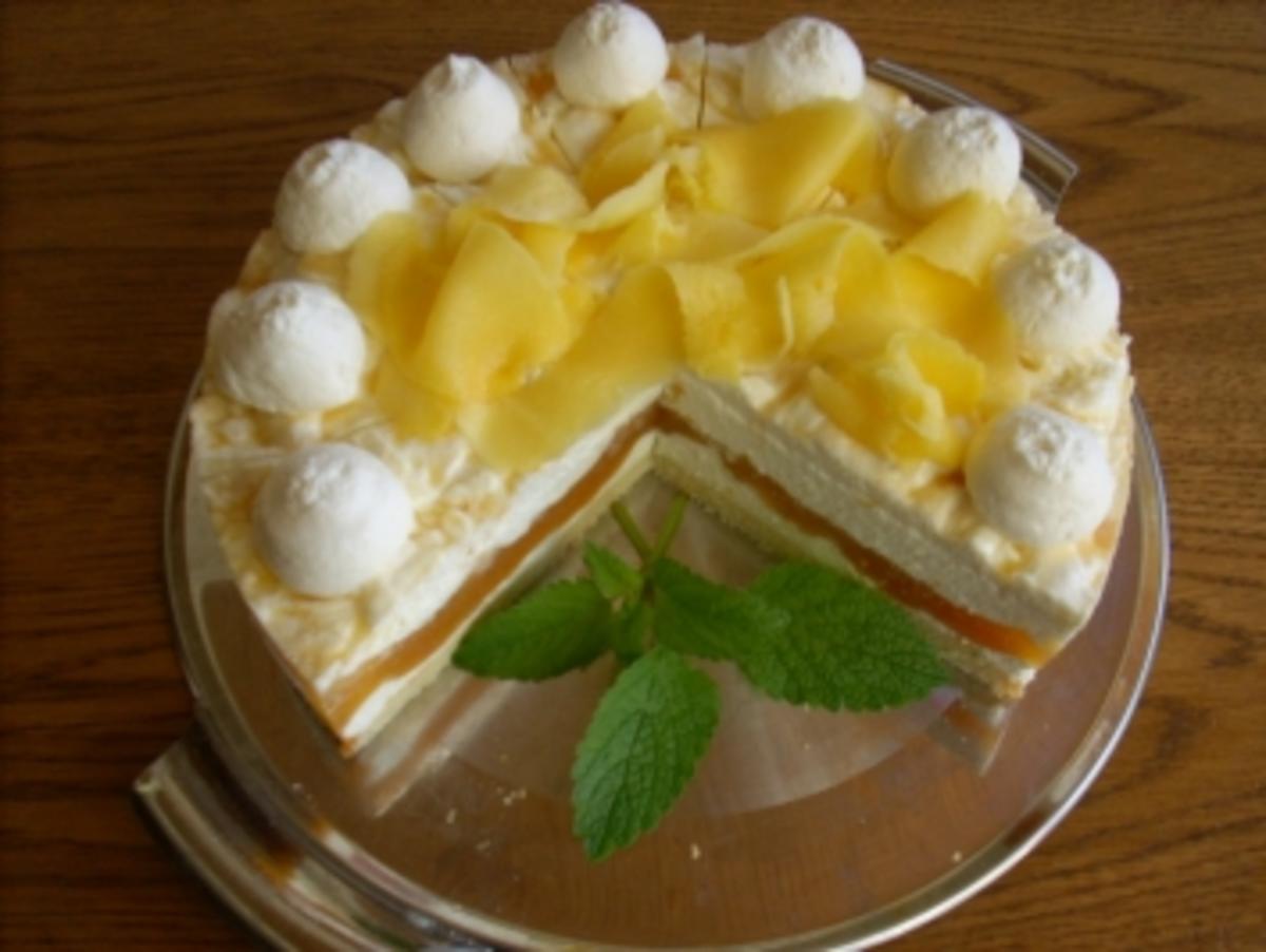 Marmorierte Mango-Joghurt-Torte - Rezept - Bild Nr. 4