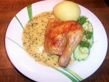 Hähnchen mit Schnittlauchsoße - Rezept