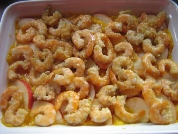 Apfel-Mango-Carpaccio mit Garnelen - Rezept - Bild Nr. 5