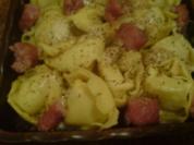 Nudeln und Wurst überbacken - Resteverwertung - Rezept