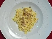 Getrüffelte Nudeln an Proseccoschaum - Rezept