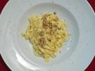 Getrüffelte Nudeln an Proseccoschaum - Rezept