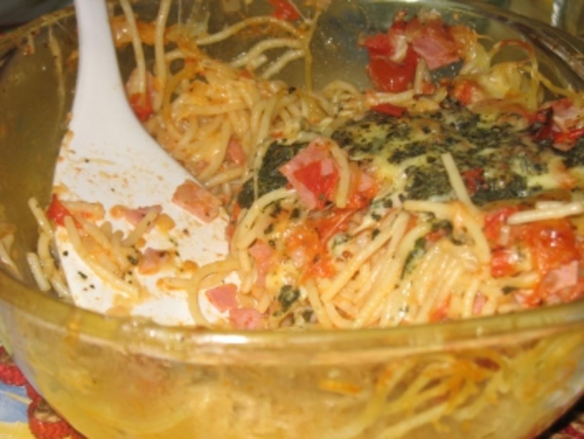 spaghettiauflauf a la mama - Rezept