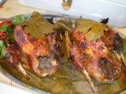 Perlhühner auf Weinblätter - Rezept