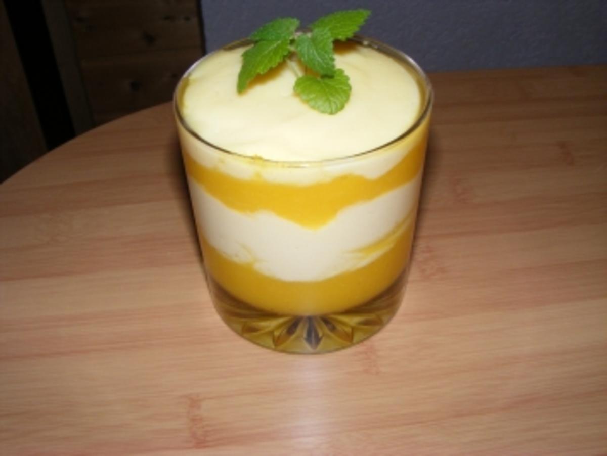 Vanilledessert mit Mango - Rezept