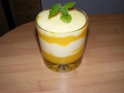 Vanilledessert mit Mango - Rezept