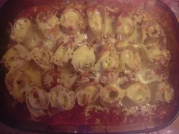 Lasagne-Röllchen mit Ricotta-Schinken-Füllung - Rezept