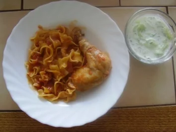 Bandnudeln mit Hähnchen - Rezept