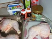 Hähnchenkeule in golden Lackkorsage an Nudelsalat italenische Art - Rezept - Bild Nr. 2