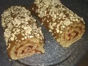 Nougatroulade mit Haferflocken - Rezept