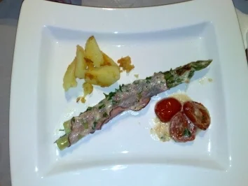 Spargel grüßt Schinken - Rezept