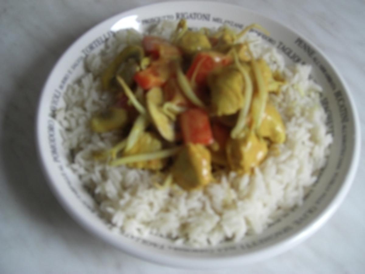 Currypute mit Reis - Rezept