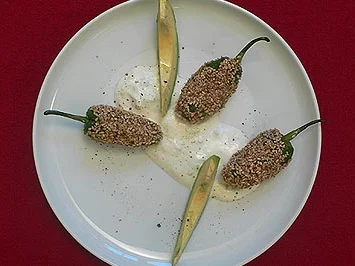 Gefüllte Pimentos im Sesammantel - Rezept