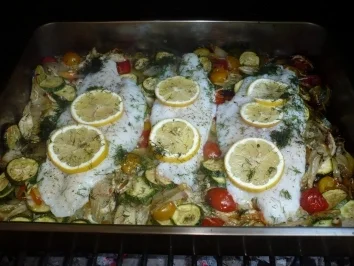 Rezept: Pangasius - Gemüse - Pfanne vom Grill Bild Nr. 6 Pangasius - Gemüse - Pfanne vom Grill - Rezept - Bild Nr. 6