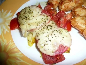 Rezept: Hähnchenbrust mit Tomaten Mozzarella Hähnchenbrust mit Tomaten Mozzarella - Rezept