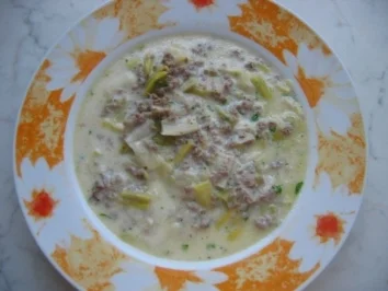 Käsesuppe mit Porree - Rezept
