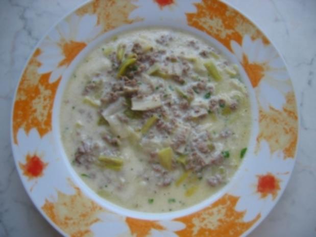 Käsesuppe mit Porree