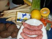 Spargelragout mit Fleischklöschen - Rezept