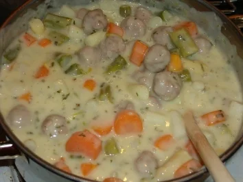 Spargelragout mit Fleischklöschen - Rezept - Bild Nr. 9