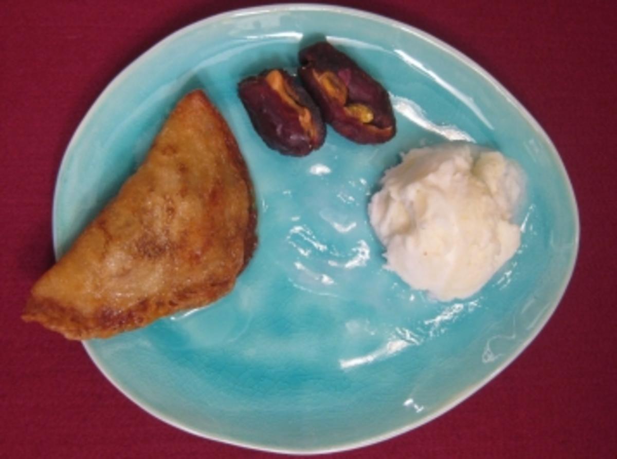Ataif Mihisi - Gefüllte Pfannkuchen mit Zitronensorbet - Rezept