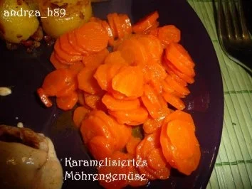 Karamelisiertes Möhrengemüse - Rezept