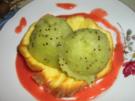 Kiwi Sorbe mit Hippen - Rezept